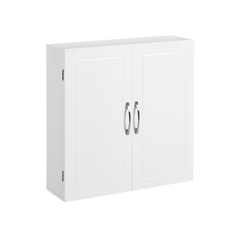 Badkamerkast met 2 Deuren en 2 Verstelbare Planken, 60 x 18 x 60 cm