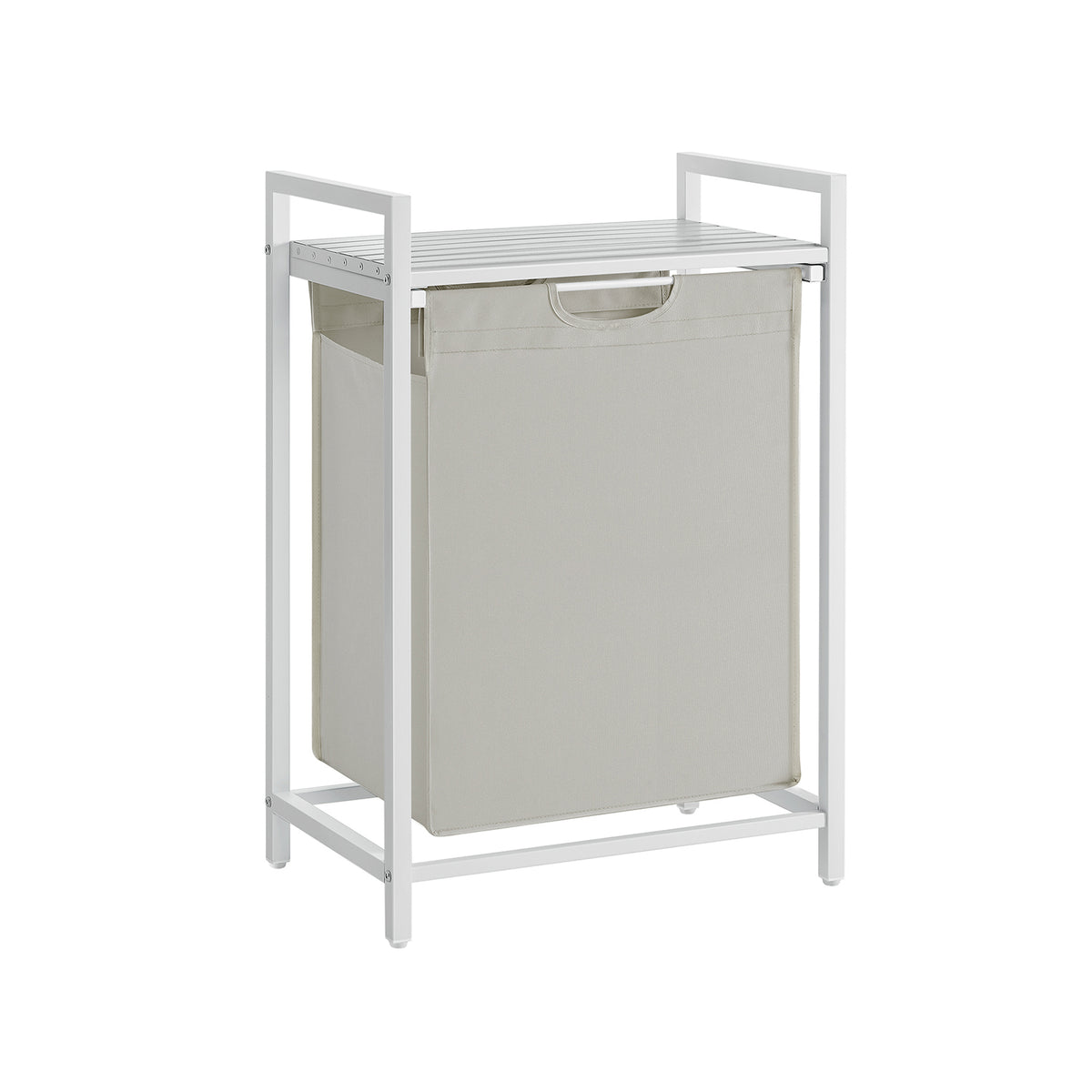 Wasmand met 2 Uittrekbare Waszakken en Opbergplank