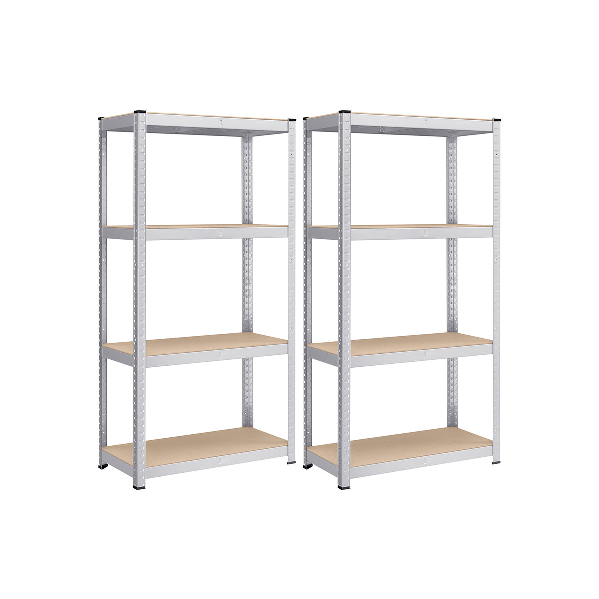 Zwaar Metalen Opbergrek met 4 Verstelbare Planken, 40 x 80 x 160 cm