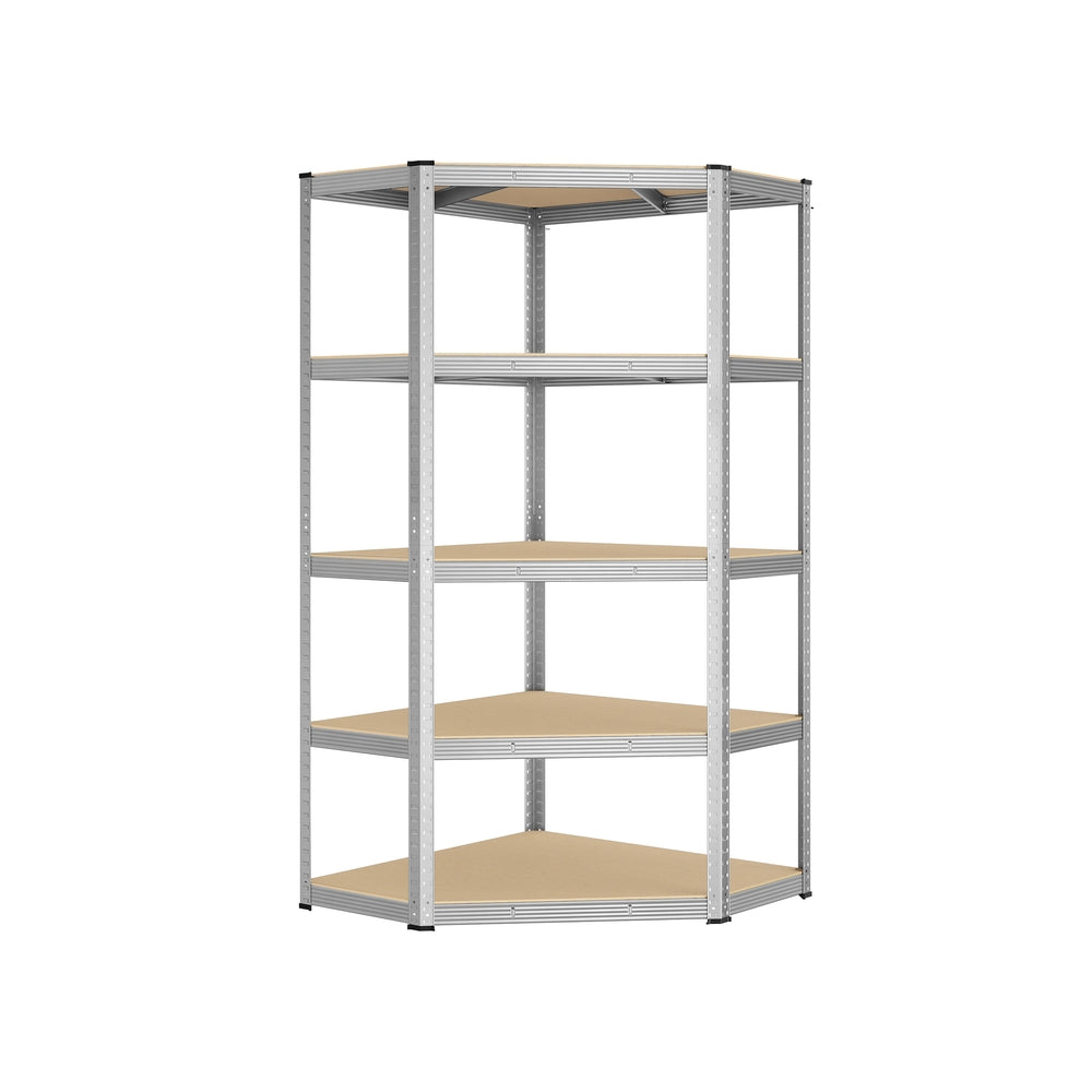 Metalen Hoekstelling met 5 Verstelbare Planken, 70 x 70 x 180 cm
