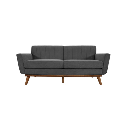 3-zitsbank in Mid-century Stijl met Massief Houten Poten, 191 x 80,5 x 86 cm
