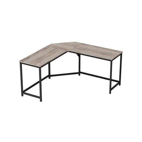 L-vormig Hoekbureau met Stalen Frame en Kabeldoorvoer
