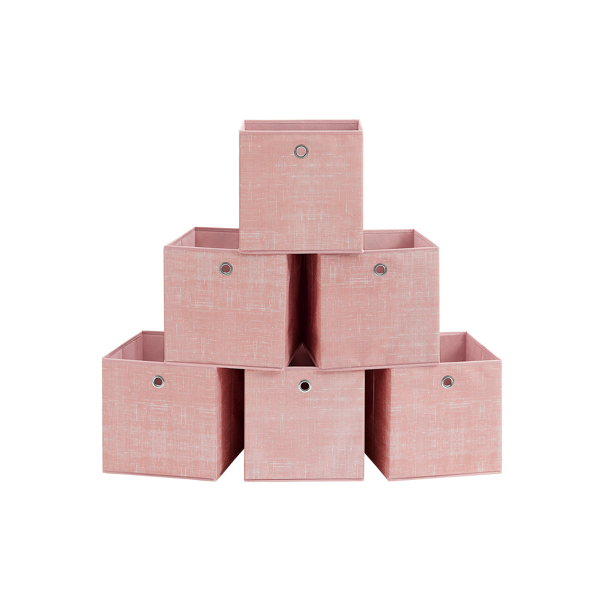 Opvouwbare Opbergkubussen van Non-woven Stof met Handvat, Set van 6