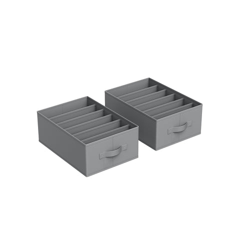 Opvouwbare Kledingkastorganizers met 6 Vakken, Set van 4, 42 x 30 x 17 cm
