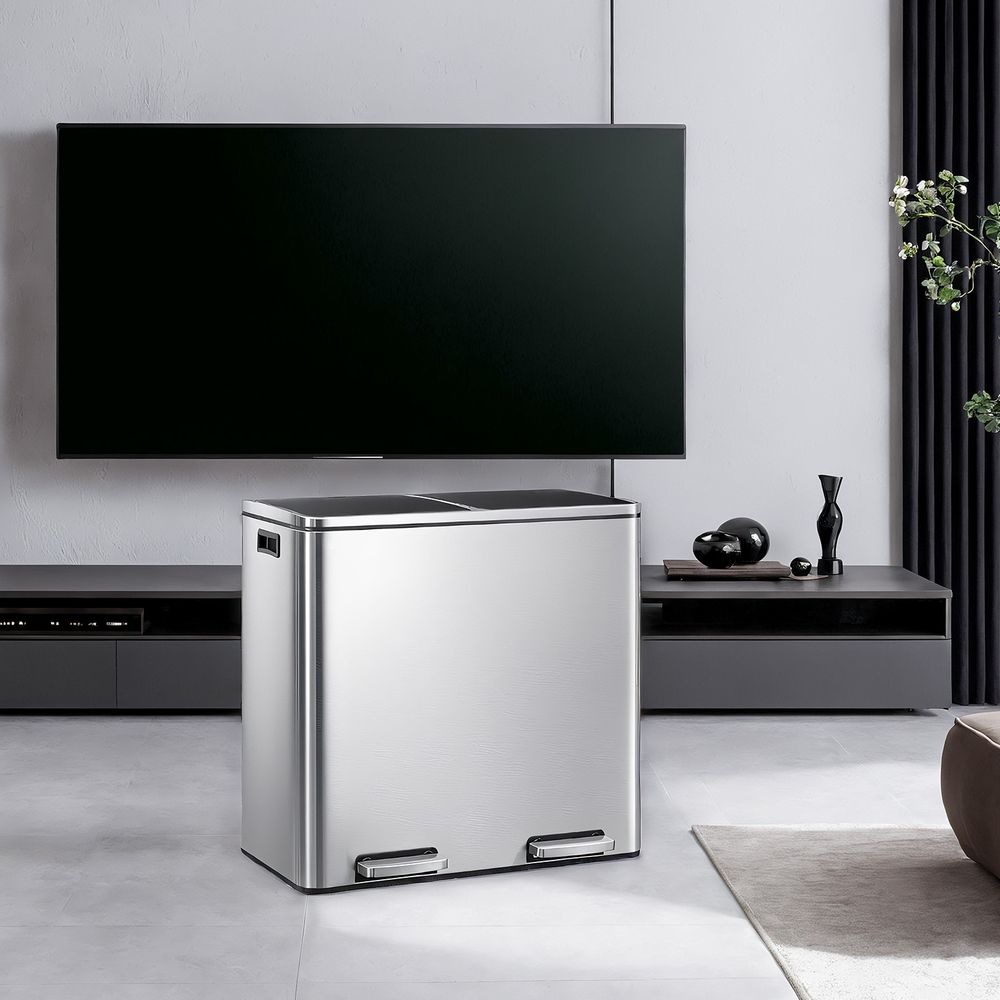 Afvalscheidingsbak met 2 Vakken en Pedaalbediening – productweergave 6 | De Groot Living