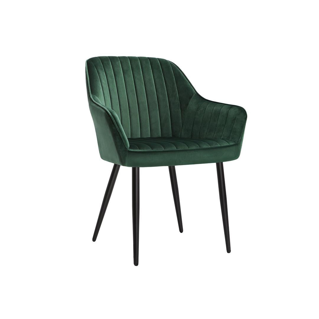 Fluwelen Eetkamerstoel met Armleuningen en Metalen Onderstel – productweergave 9 | De Groot Living