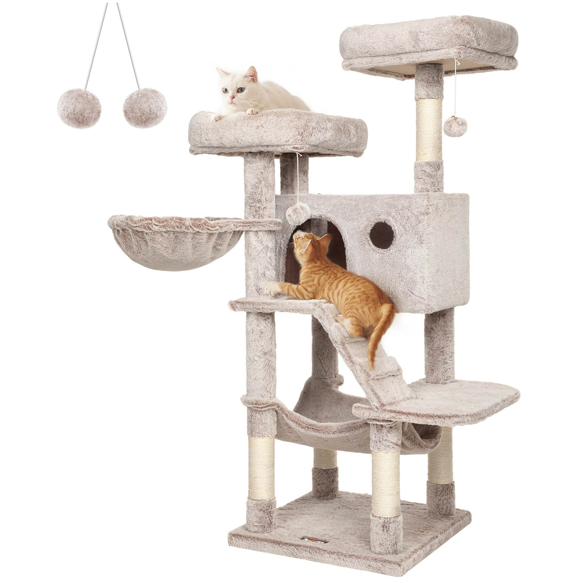 Pluche Kattenkrabpaal met Kattenhuisje – productweergave 1 | De Groot Living