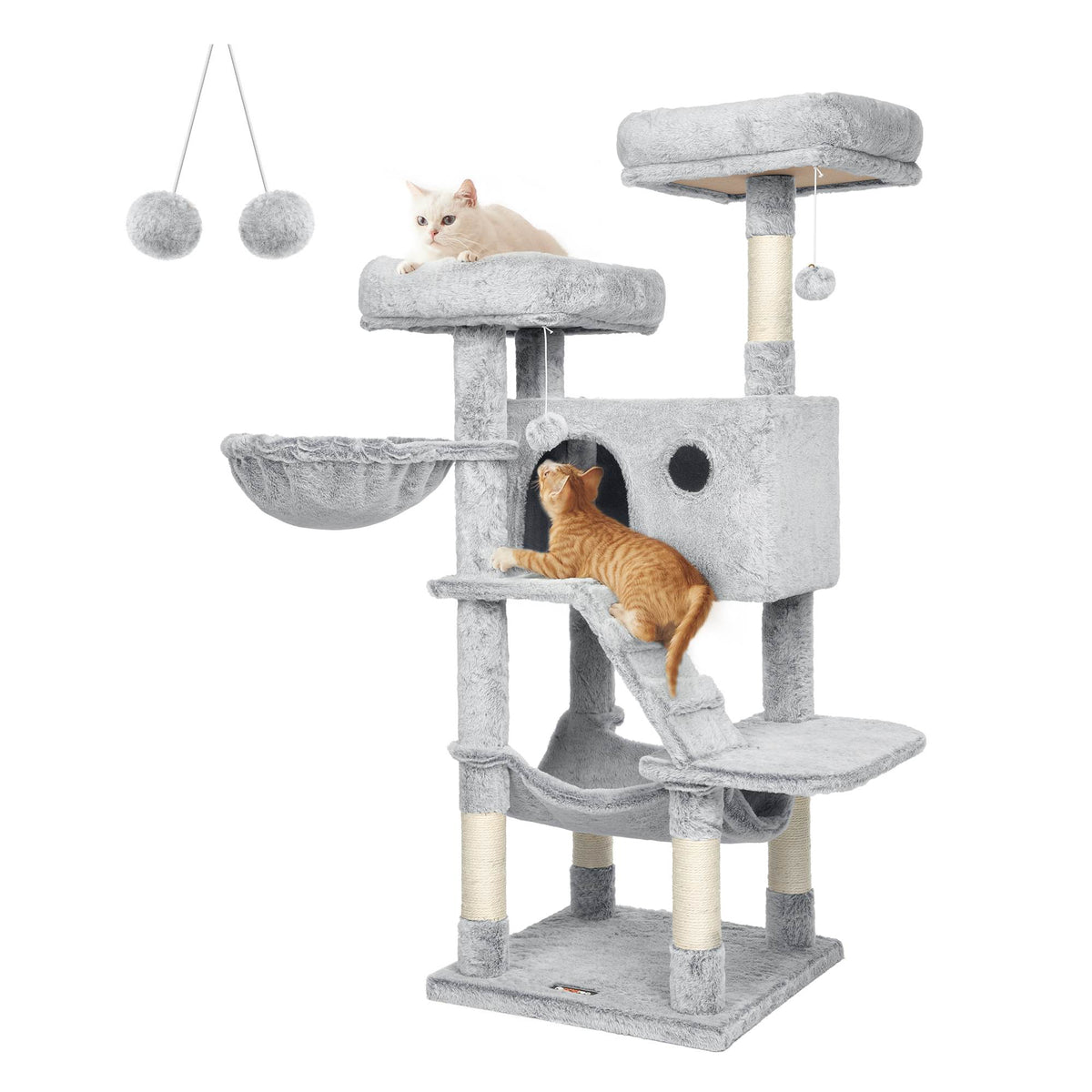 Pluche Kattenkrabpaal met Kattenhuisje – productweergave 2 | De Groot Living