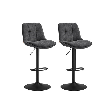 Set Van 2 Verstelbare Barstoelen met Rugleuning en 360° Draaifunctie – productweergave 1 | De Groot Living