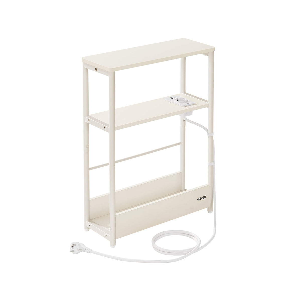 Smalle Bijzettafel met 3 Planken en Oplaadfunctie – productweergave 4 | De Groot Living