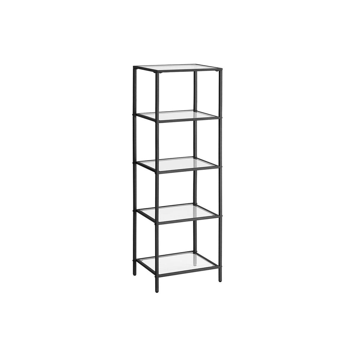 Smalle Stellingkast van Gehard Glas met Stalen Frame – productweergave 4 | De Groot Living