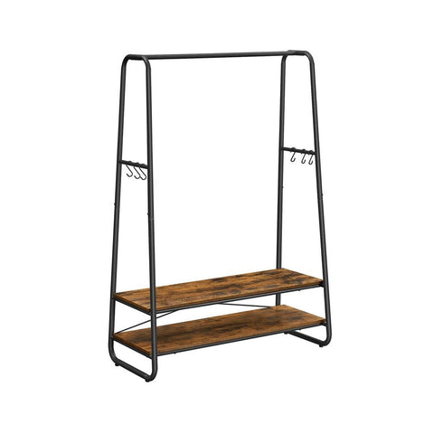 Vrijstaand Metalen Kledingrek met Kledingstang en Opbergplank – productweergave 1 | De Groot Living