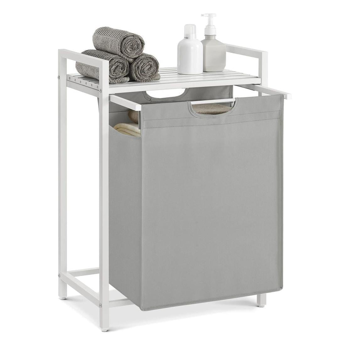 Wasmand met 2 Uittrekbare Waszakken en Opbergblad Van Staal – productweergave 5 | De Groot Living