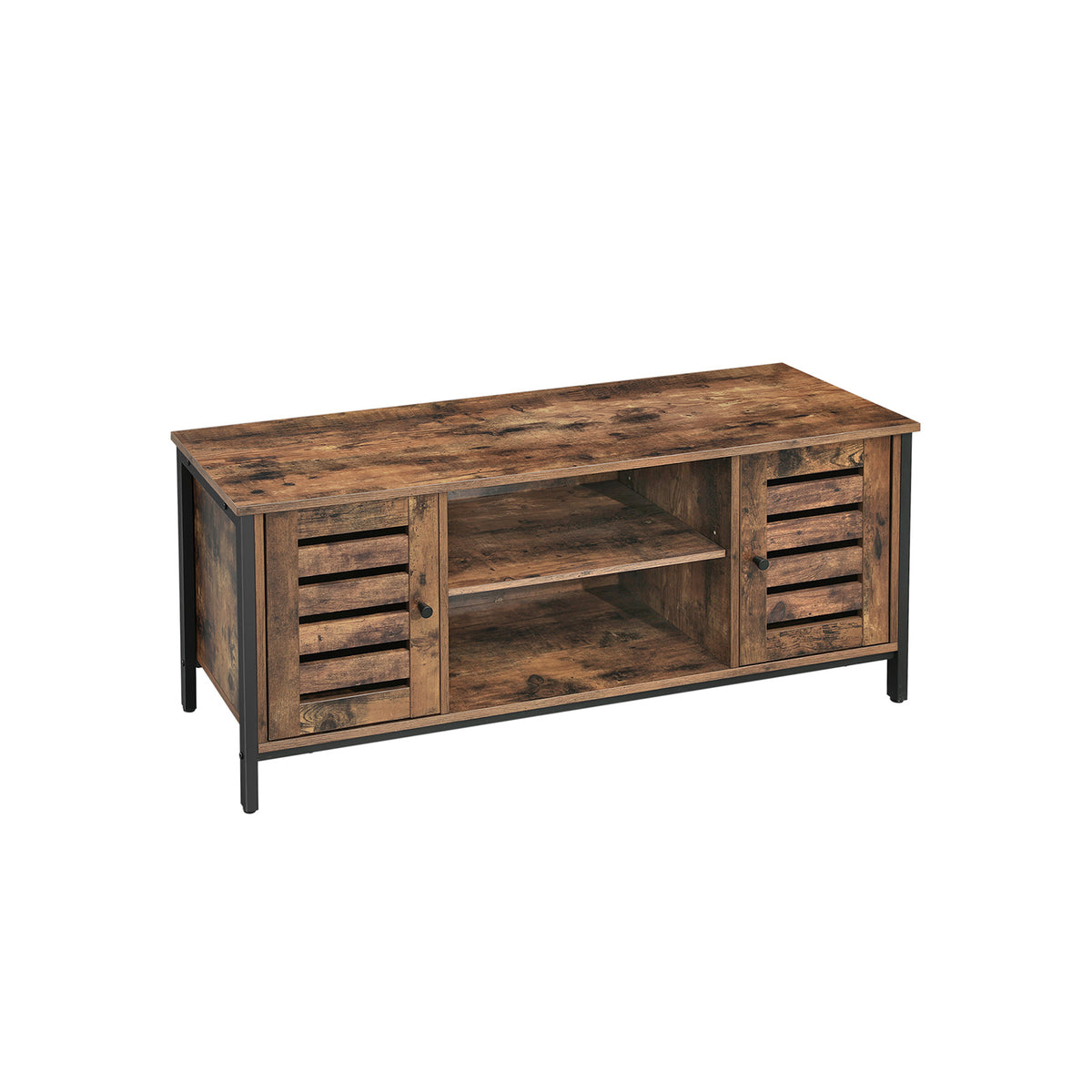 TV-meubel met Lamellendeuren en Verstelbare Plank