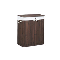Bamboe Wasmand met Deksel en Afneembare Waszak, 100 L