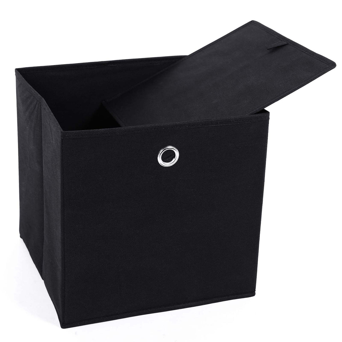 Opvouwbare Opbergdozen met Vingergat voor Kubusrek, Set van 6, 30 x 30 x 30 cm