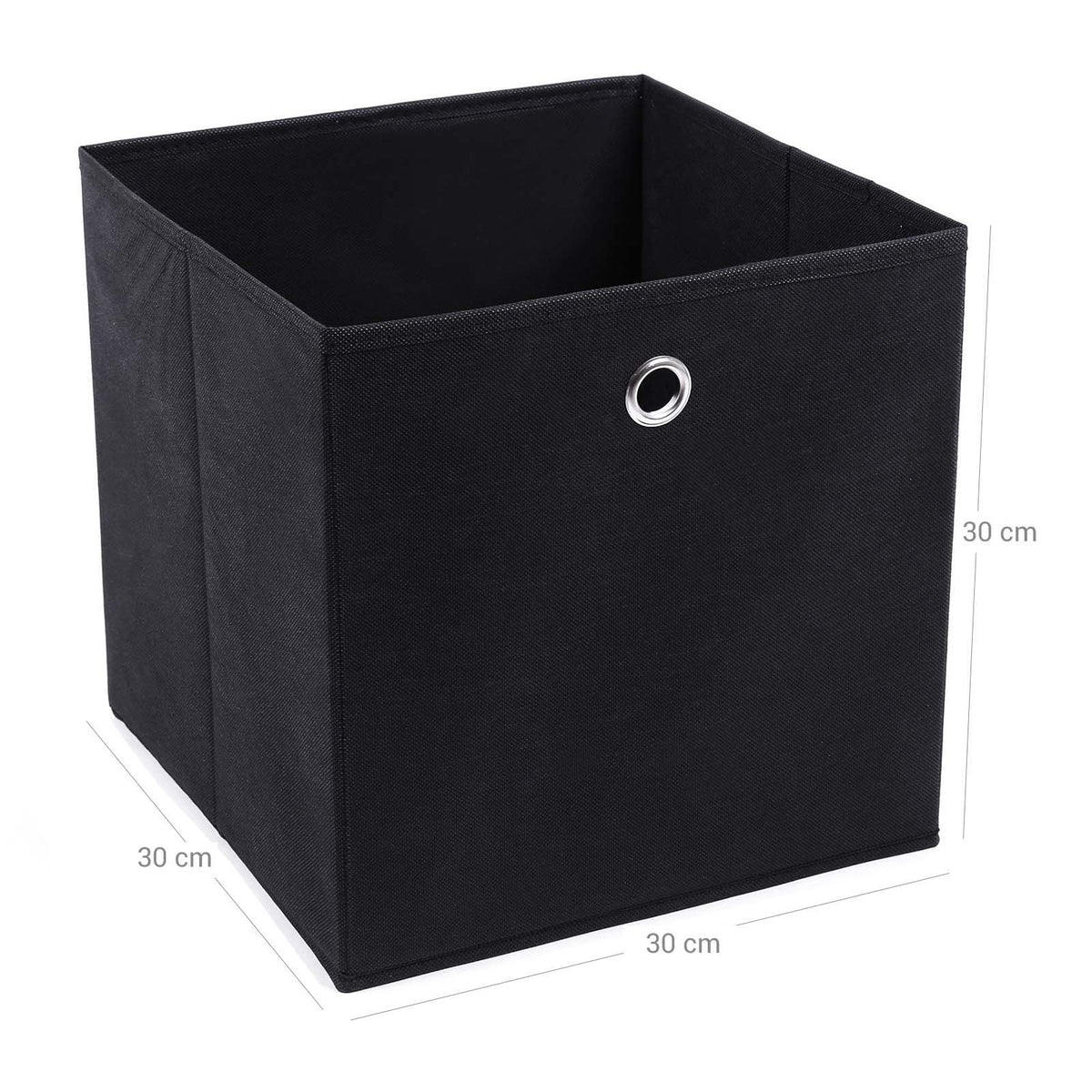 Opvouwbare Opbergdozen met Vingergat voor Kubusrek, Set van 6, 30 x 30 x 30 cm