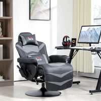 Gamingstoel met Massagefunctie, Voetsteun en Verstelbare Rugleuning