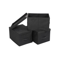 Vouwdozen met Scharnierend Deksel en Labelhouder, Set van 3, 40 x 30 x 25 cm