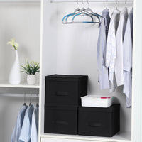 Vouwdozen met Scharnierend Deksel en Labelhouder, Set van 3, 40 x 30 x 25 cm
