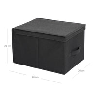 Vouwdozen met Scharnierend Deksel en Labelhouder, Set van 3, 40 x 30 x 25 cm