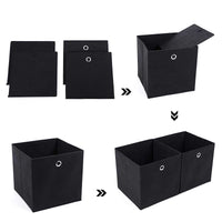 Opvouwbare Opbergdozen met Vingergat voor Kubusrek, Set van 6, 30 x 30 x 30 cm