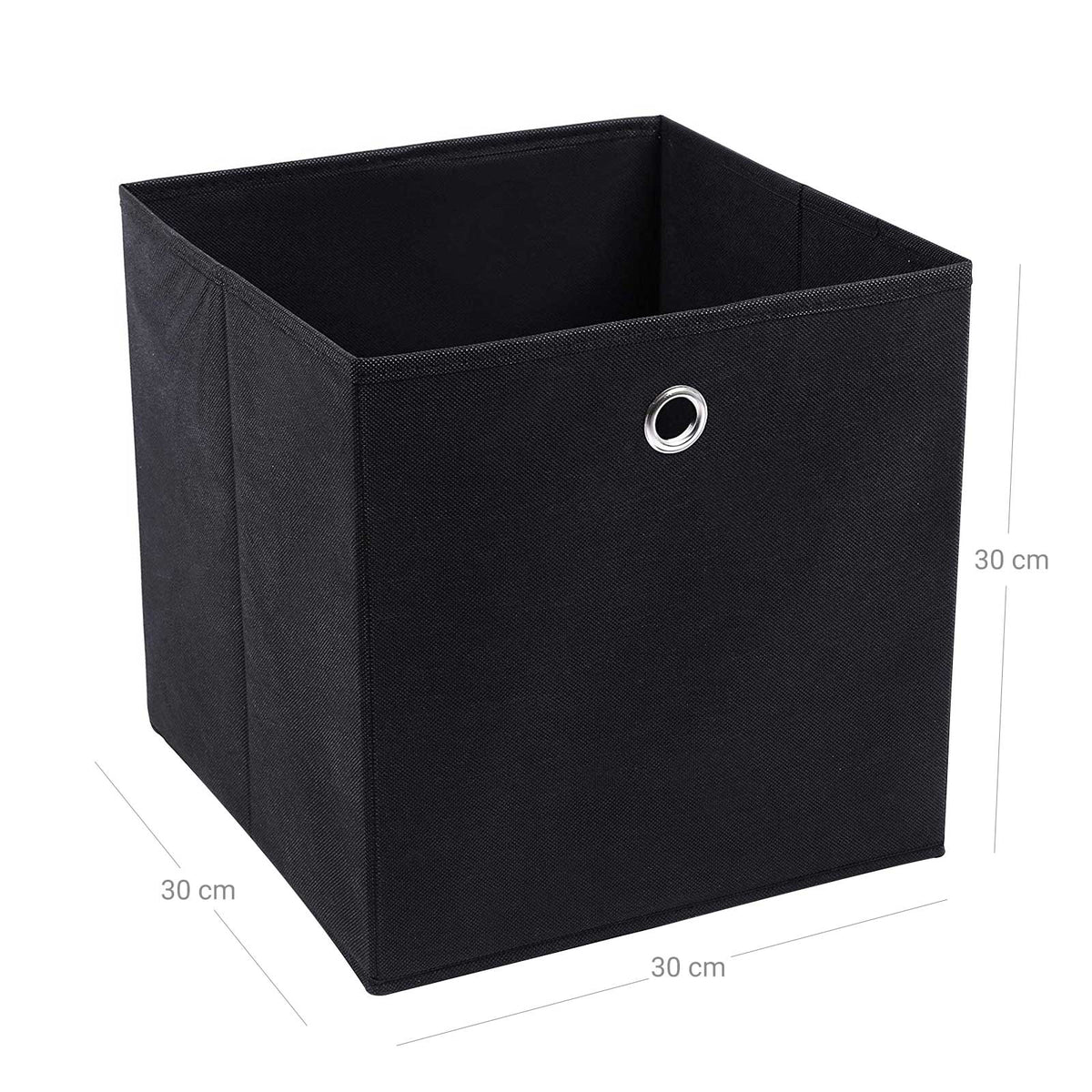 Opvouwbare Opbergdozen met Vingergat voor Kubusrek, Set van 6, 30 x 30 x 30 cm