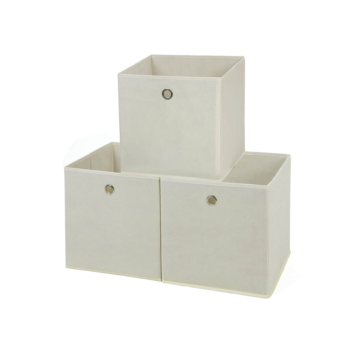 Opvouwbare Opbergdozen met Vingergat voor Kubusrek, Set van 6, 30 x 30 x 30 cm