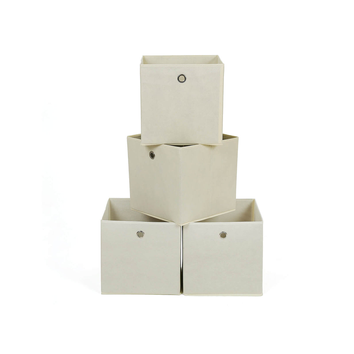Opvouwbare Opbergdozen met Vingergat voor Kubusrek, Set van 6, 30 x 30 x 30 cm
