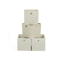 Opvouwbare Opbergdozen met Vingergat voor Kubusrek, Set van 6, 30 x 30 x 30 cm