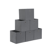 Opvouwbare Opbergdozen met Vingergat voor Kubusrek, Set van 6, 30 x 30 x 30 cm