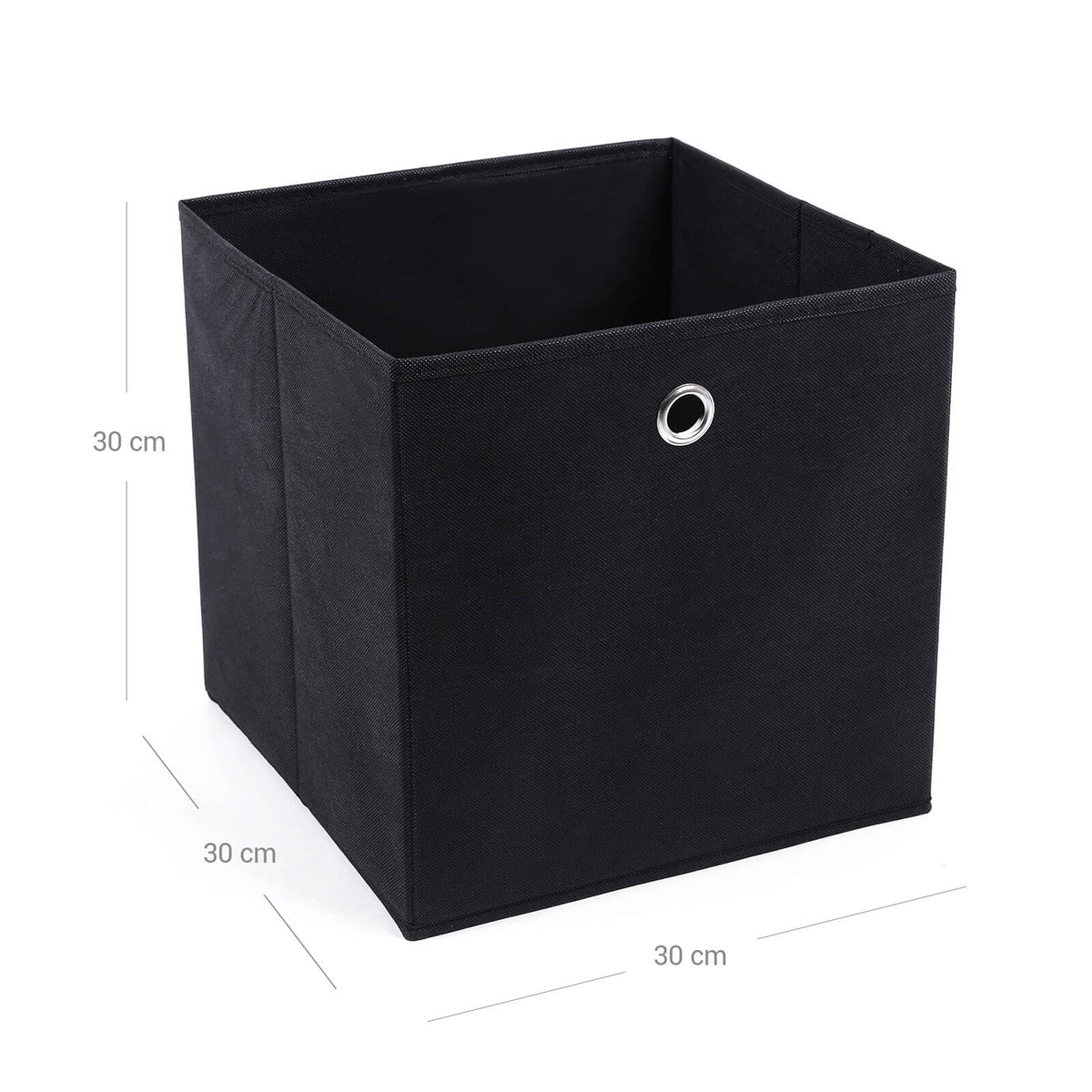 Opvouwbare Opbergdozen met Vingergat voor Kubusrek, Set van 6, 30 x 30 x 30 cm