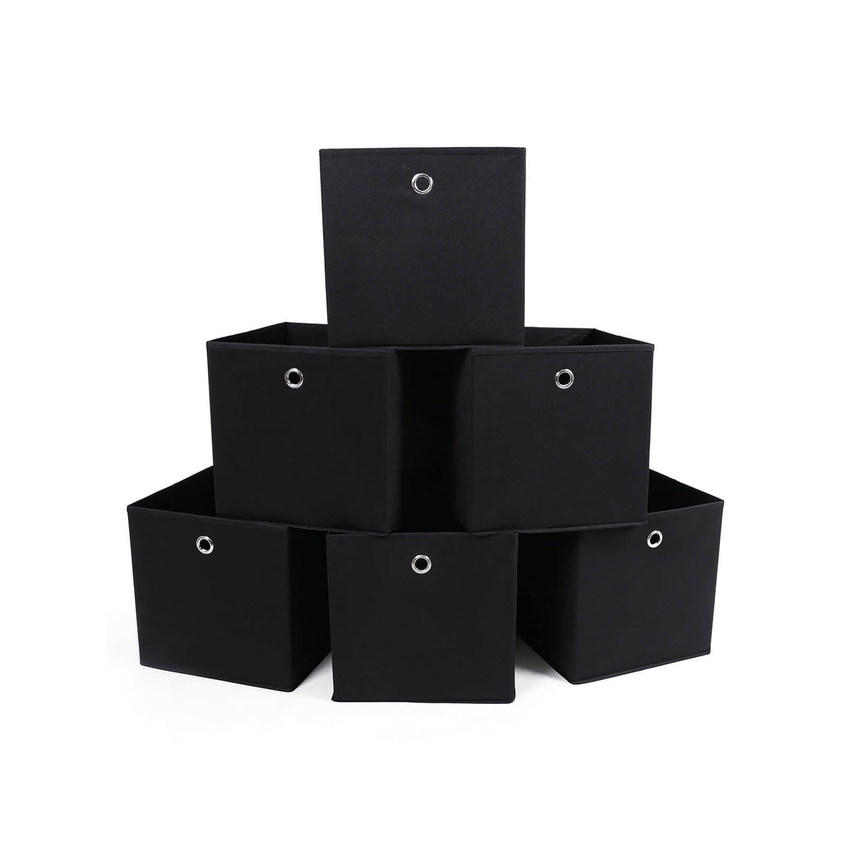 Opvouwbare Opbergdozen met Vingergat voor Kubusrek, Set van 6, 30 x 30 x 30 cm