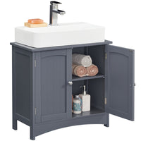 Wastafelonderkast met 2 Deuren en Verstelbare Plank, 60 x 30 x 60 cm