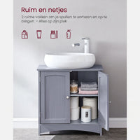 Wastafelonderkast met 2 Deuren en Verstelbare Plank, 60 x 30 x 60 cm