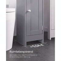 Smalle Toiletkast met Verstelbare Planken, 18 x 20 x 80 cm
