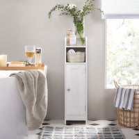 Smalle Toiletkast met Verstelbare Planken, 18 x 20 x 80 cm