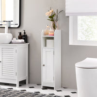 Smalle Toiletkast met Verstelbare Planken, 18 x 20 x 80 cm