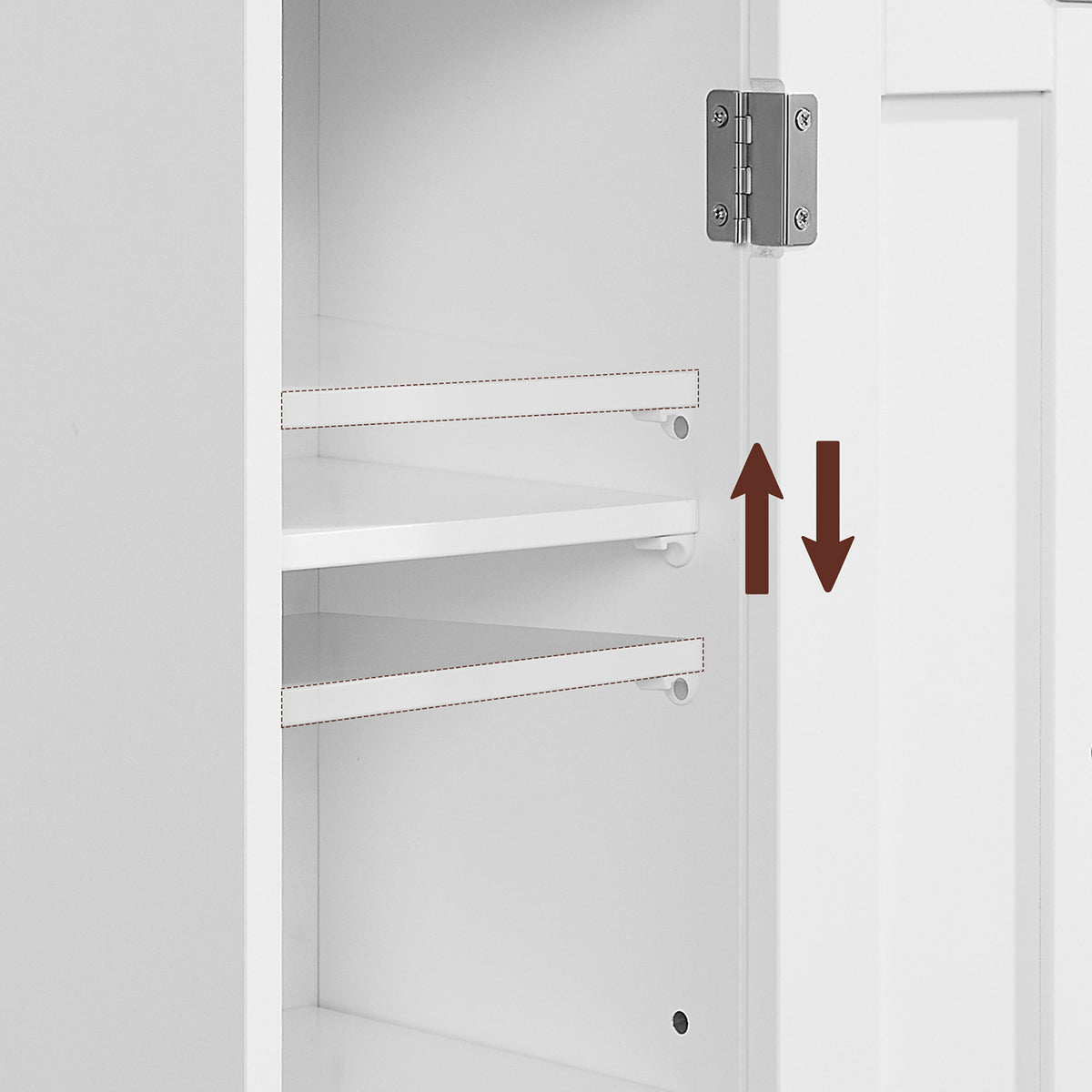 Smalle Toiletkast met Verstelbare Planken, 18 x 20 x 80 cm