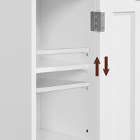 Smalle Toiletkast met Verstelbare Planken, 18 x 20 x 80 cm