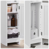 Smalle Toiletkast met Verstelbare Planken, 18 x 20 x 80 cm