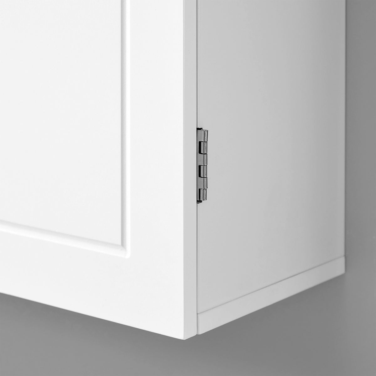 Badkamerkast met 2 Deuren en 2 Verstelbare Planken, 60 x 18 x 60 cm