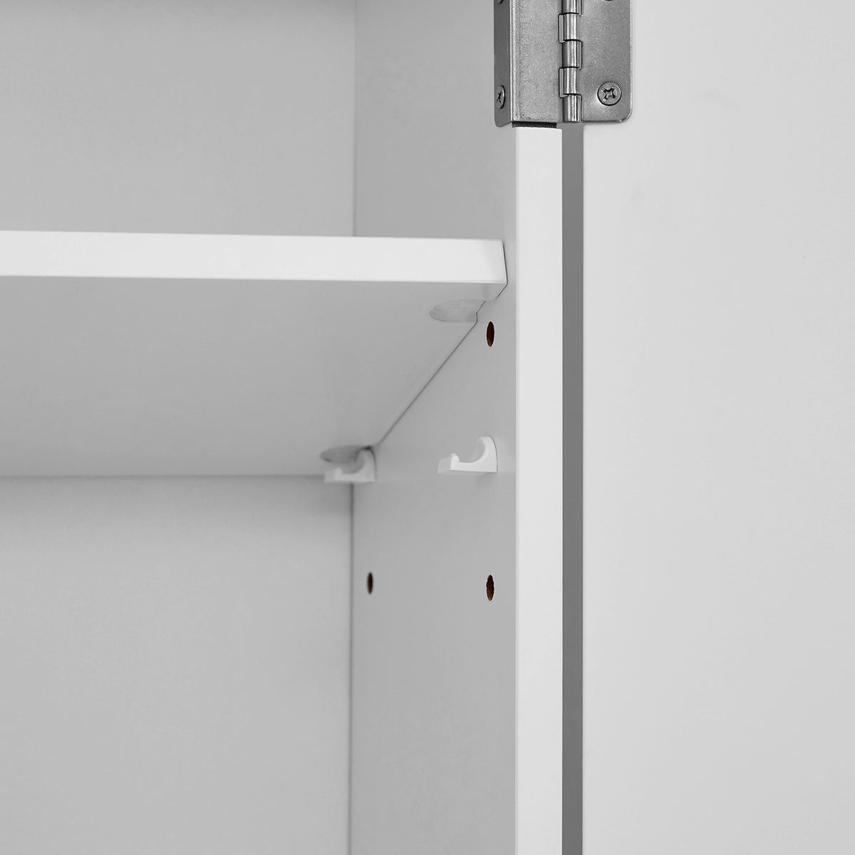 Badkamerkast met 2 Deuren en 2 Verstelbare Planken, 60 x 18 x 60 cm