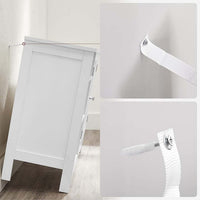 Witte Wastafelonderkast met 2 Deuren en Open Vakken, 90 x 30 x 60 cm