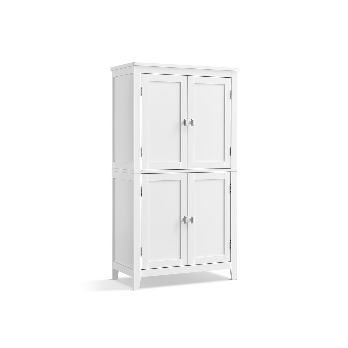 Badkamerkast met 4 Deuren en Verstelbare Planken, 30 x 60 x 110 cm