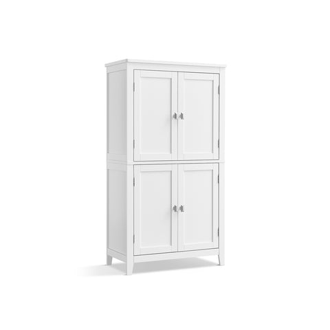Badkamerkast met 4 Deuren en Verstelbare Planken, 30 x 60 x 110 cm