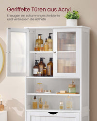 Badkamerkast met Led-verlichting, Lade en Verstelbare Planken, 30 x 60 x 170 cm