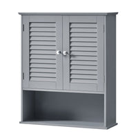 Hangende Badkamerkast met Dubbele Deur en Open Vak, 60 x 20 x 70 cm