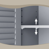 Hangende Badkamerkast met Dubbele Deur en Open Vak, 60 x 20 x 70 cm