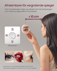 Spiegelkast met Led-verlichting, Stopcontacten en Vergrotende Spiegel